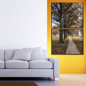 Par de Quadros Paisagem Árvores Tela Canvas com Moldura 100x160cm Par de Quadros Paisagem Árvores Tela Canvas com Moldura 100x160cm