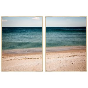 Par de Quadros Tela Canvas com Moldura Paisagem Mar Escolha o Tamanho Par de Quadros Tela Canvas com Moldura Paisagem Mar Escolha o Tamanho