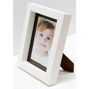 Porta Retrato Pequeno Branco e Marrom Tabaco para Foto 10x15cm Porta Retrato Pequeno Branco e Marrom Tabaco para Foto 10x15cm