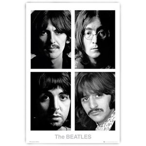Poster Os Beatles White Album em Preto e Branco - 60x90cm - Decore