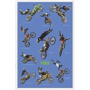 Poster para Quadros Motocross Manobras Freestyle 60x90cm - Decore