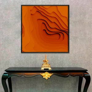 Quadro Abstrato Estilo Relevo Arte Orgânica Moderna com Moldura e Vidro Quadro Abstrato Estilo Relevo Arte Orgânica Moderna com Moldura e Vidro