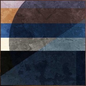 Quadro Abstrato Geométrico Tela Canvas Texturas Moldura Marrom - Escolha o Tamanho