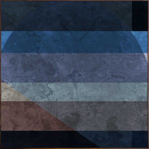 Quadro Abstrato Geométrico Texturas Tela Canvas com Moldura Marrom - Escolha o Tamanho