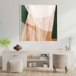 Quadro Tela Decorativa Abstrata Impressa em Preto e Branco Mulher