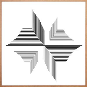 Quadro Abstrato Geométricos Riscos Minimalista 70x70cm