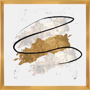 Quadro Abstrato Moderno Decorativo Ilustração Arte Gold - Vários Tamanhos Quadro Abstrato Moderno Decorativo Ilustração Arte Gold - Vários Tamanhos