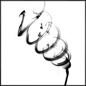 Quadro Abstrato Preto e Branco Arte Moderna com Moldura Preta 80x80 cm Quadro Abstrato Preto e Branco Arte Moderna com Moldura Preta 80x80 cm