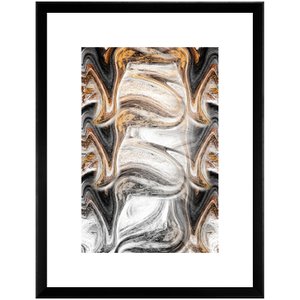 Quadro Abstrato Arte Cinzenta e Amarela Vibração - Escolha o Tamanho