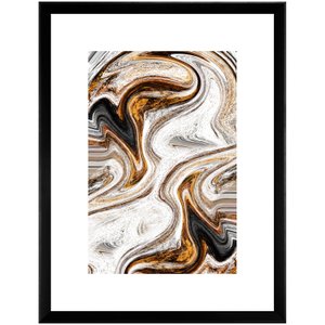 Quadro Abstrato Decorativo Arte Cinzenta e Amarela Vibração - Escolha o Tamanho