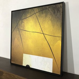 Quadro Canvas Abstrato Moderno com Moldura Flutuante Preta - Decore com Elegância Quadro Canvas Abstrato Moderno com Moldura Flutuante Preta - Decore com Elegância