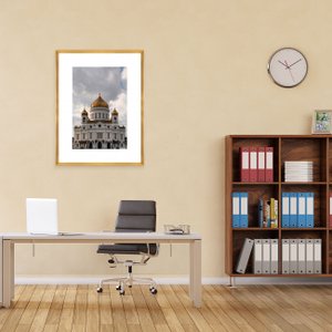 Quadro com Moldura Dourada Catedral de Cristo Salvador - Escolha o Tamanho