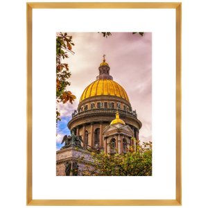 Quadro com Moldura Dourada Catedral de Santo Isaac - Escolha o Tamanho Quadro com Moldura Dourada Catedral de Santo Isaac - Escolha o Tamanho