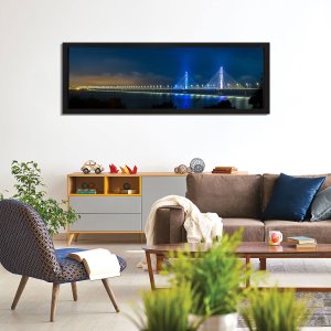 Quadro com Profundidade Ponte Anita Garibaldi Laguna 90x30cm