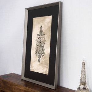 Quadro Contemporâneo II com Moldura Prata Ornamento 60x100 cm Quadro Contemporâneo II com Moldura Prata Ornamento 60x100 cm