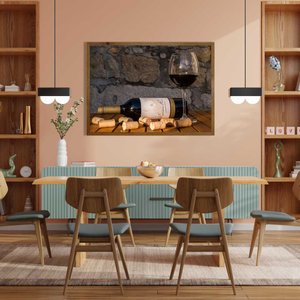 Quadro de Vinho para Área de Lazer, Adega e Bar em Casa 70x50cm Quadro de Vinho para Área de Lazer, Adega e Bar em Casa 70x50cm