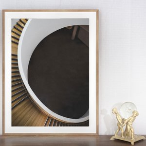 Quadro Decorativo Arquitetura Moderna Escada em Espiral 60x80 cm