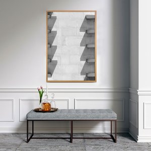 Quadro Decorativo com Moldura Arquitetura em Preto e Branco 60x80 cm