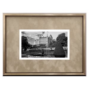 Quadro Decorativo com Moldura Bronze Castelo Dunrobin 40x30cm