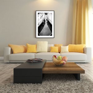 Quadro Decorativo com Moldura Preta Barcos Ancorados - Escolha o Tamanho