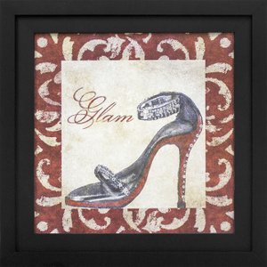 Quadro Decorativo com Strass Sandália Vermelha 35x35cm Quadro Decorativo com Strass Sandália Vermelha 35x35cm