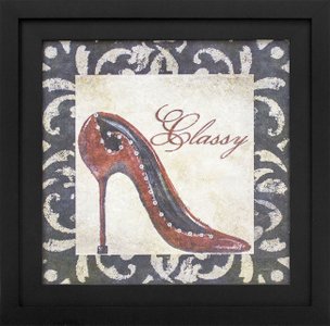 Quadro Decorativo com Strass Scarpin Vermelho 35x35cm Quadro Decorativo com Strass Scarpin Vermelho 35x35cm