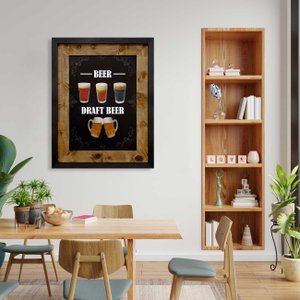 Quadro Decorativo de Cerveja Rústico Beer II, Draft Beer 70x90cm Quadro Decorativo de Cerveja Rústico Beer II, Draft Beer 70x90cm