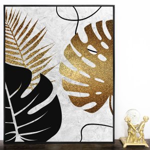 Quadro Decorativo Canvas Moldura Macaco - Branco - 70x70