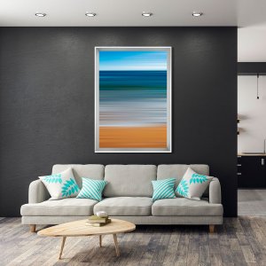 Quadro Desenho Abstrato Decorativo Linhas Horizonte Escolha o Tamanho