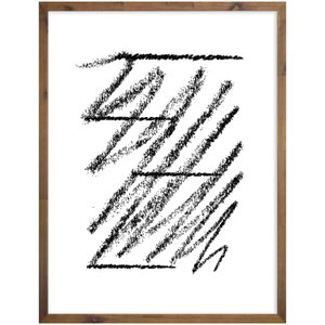 Quadro Decorativo Desenho Abstrato Riscos de Giz