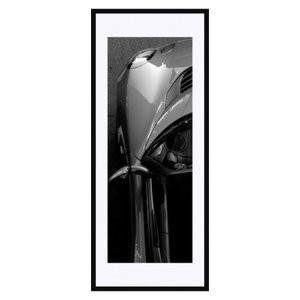 Quadro Decorativo em Preto e Branco Carro Vista Superior I 50x120cm Quadro Decorativo em Preto e Branco Carro Vista Superior I 50x120cm