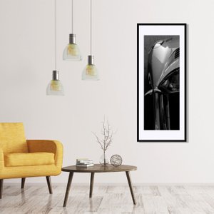 Quadro Decorativo em Preto e Branco Carro Vista Superior I 50x120cm