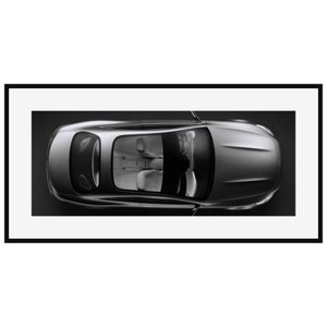 Quadro Decorativo em Preto e Branco Mercedes S Class Coupé 140x70cm Quadro Decorativo em Preto e Branco Mercedes S Class Coupé 140x70cm