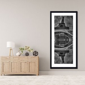 Quadro Decorativo em Preto e Branco Paris Torre Eiffel 90x190cm Quadro Decorativo em Preto e Branco Paris Torre Eiffel 90x190cm