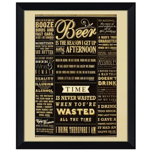 Quadro Decorativo Grande com Moldura Preta Frases de Bar 90x110cm Quadro Decorativo Grande com Moldura Preta Frases de Bar 90x110cm
