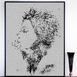 Quadro Decorativo Moderno com Moldura Arte Abstrata Mulher - Escolha o Tamanho