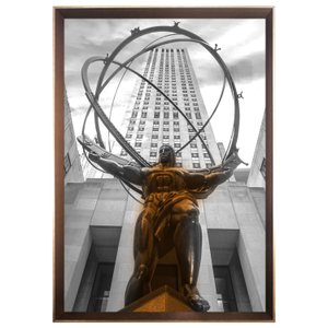 Quadro Decorativo Estátua de Atlas em Nova York: Toque Urbano e Moderno na sua Decoração Quadro Decorativo Estátua de Atlas em Nova York: Toque Urbano e Moderno na sua Decoração