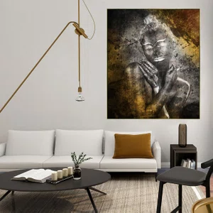 Quadro Decorativo Mulher Tela Canvas com Moldura 100x120 cm