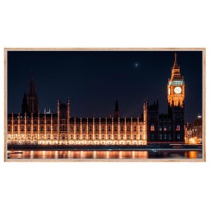 Quadro Decorativo Paisagem Londres Parlamento e Big Ben Iluminados 150x80cm