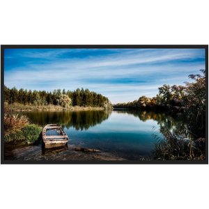 Quadro Decorativo Paisagem Natureza com Barco Abandonado 150x80cm Quadro Decorativo Paisagem Natureza com Barco Abandonado 150x80cm