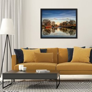 Quadro Decorativo Paisagem Parque Lago na Cidade de Fürstenwalde 50x40cm