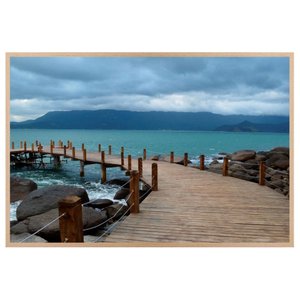 Quadro Decorativo Paisagem Praia Pier 100x70cm Quadro Decorativo Paisagem Praia Pier 100x70cm
