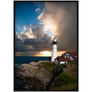 Quadro Decorativo Paisagem Praia Pôr do Sol em Farol - Escolha o Tamanho Quadro Decorativo Paisagem Praia Pôr do Sol em Farol - Escolha o Tamanho