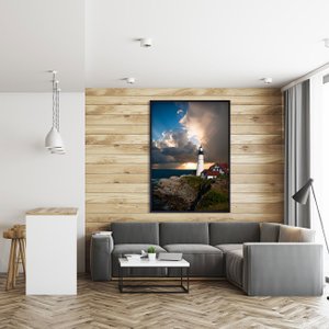 Quadro Decorativo Paisagem Praia Pôr do Sol em Farol - Escolha o Tamanho