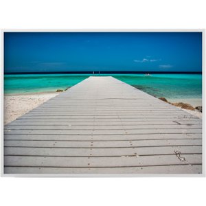 Quadro Decorativo Paisagem Praia Trapiche 140x100cm Quadro Decorativo Paisagem Praia Trapiche 140x100cm