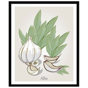 Quadro Decorativo para Cozinha Cabeça de Alho 30x40cm Quadro Decorativo para Cozinha Cabeça de Alho 30x40cm