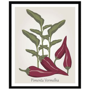 Quadro Decorativo para Cozinha Pimenta Vermelha 30x40cm Quadro Decorativo para Cozinha Pimenta Vermelha 30x40cm