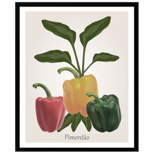 Quadro Decorativo para Cozinha Pimentão 30x40cm Quadro Decorativo para Cozinha Pimentão 30x40cm