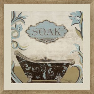 Quadro Decorativo para Lavabo com Moldura na Cor Prata Envelhecida Soak 40x40cm Quadro Decorativo para Lavabo com Moldura na Cor Prata Envelhecida Soak 40x40cm