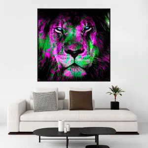 Quadro Decorativo para Sala Leão de Judá Colorido Grande Escolha o Tamanho